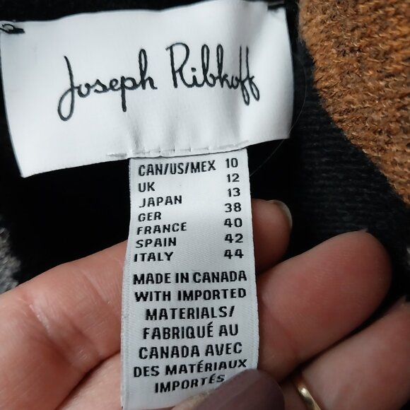 3182 Size 10 Cowlneck Sweater Cross Back with Faux Leather Trim. NWT - Picture 8 of 9